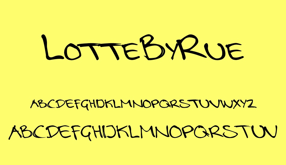 LotteByRue font