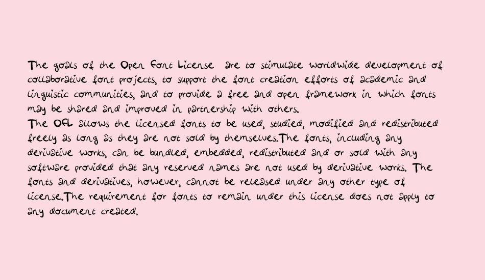LottesHandwriting font 1