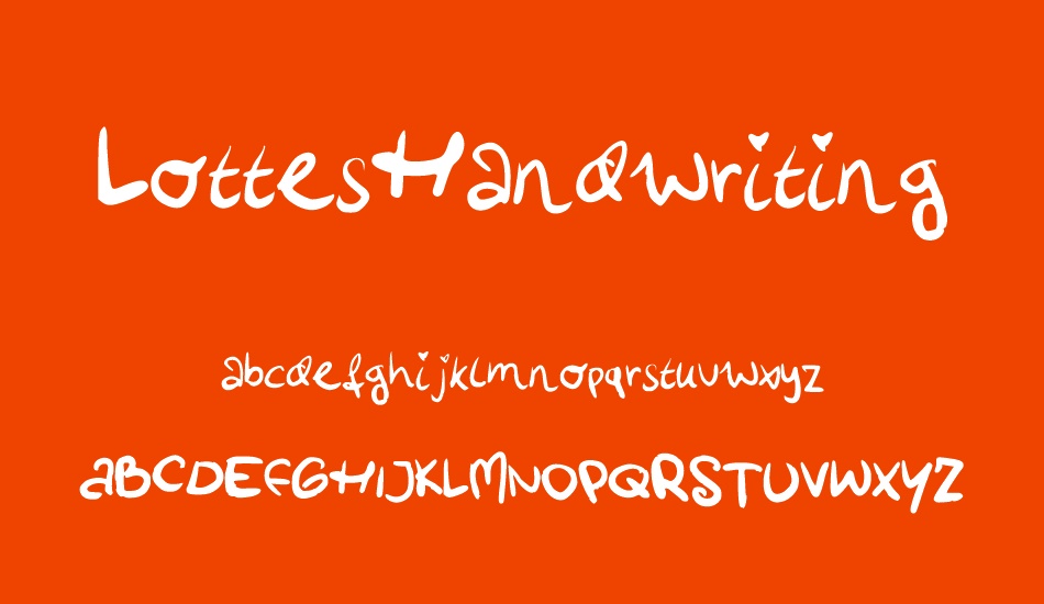 LottesHandwriting font