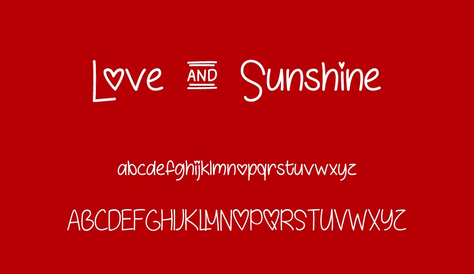 Love & Sunshine font