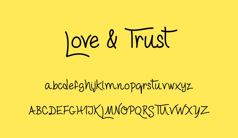 Love & Trust font