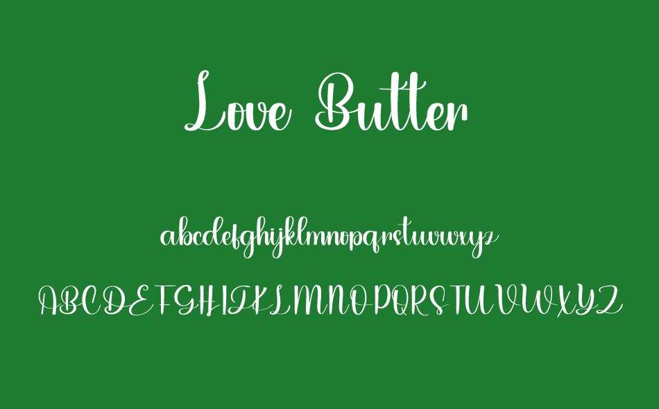 Love Butter font