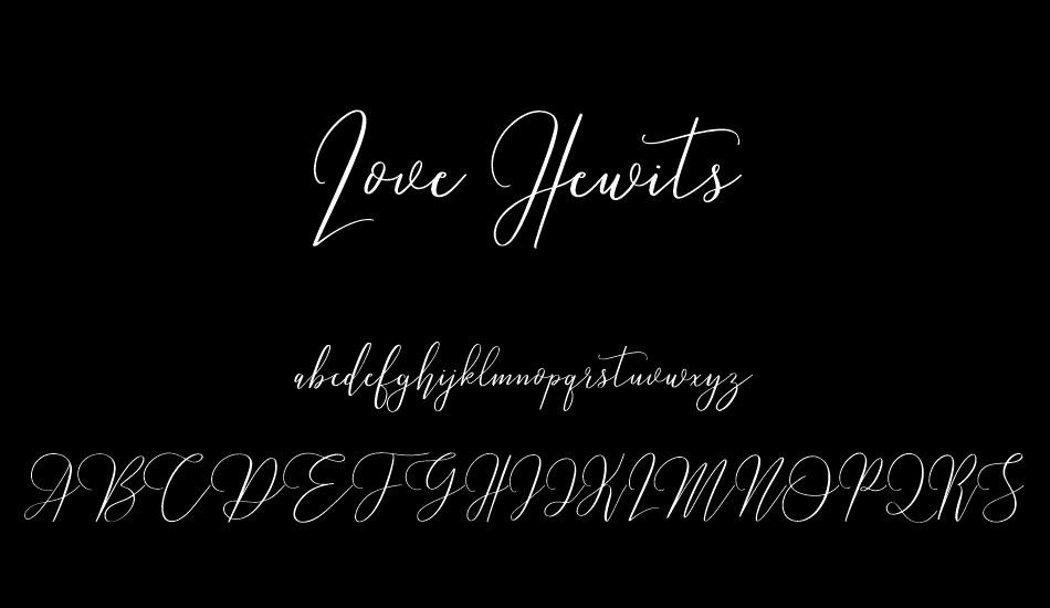 Love Hewits font