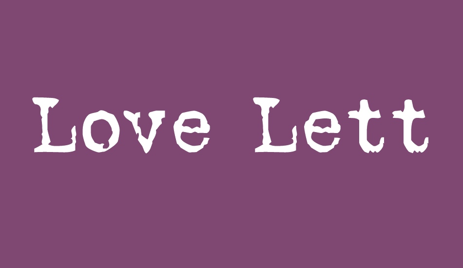 Love LetterTW font big