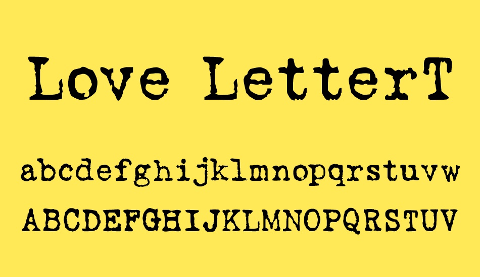Love LetterTW font