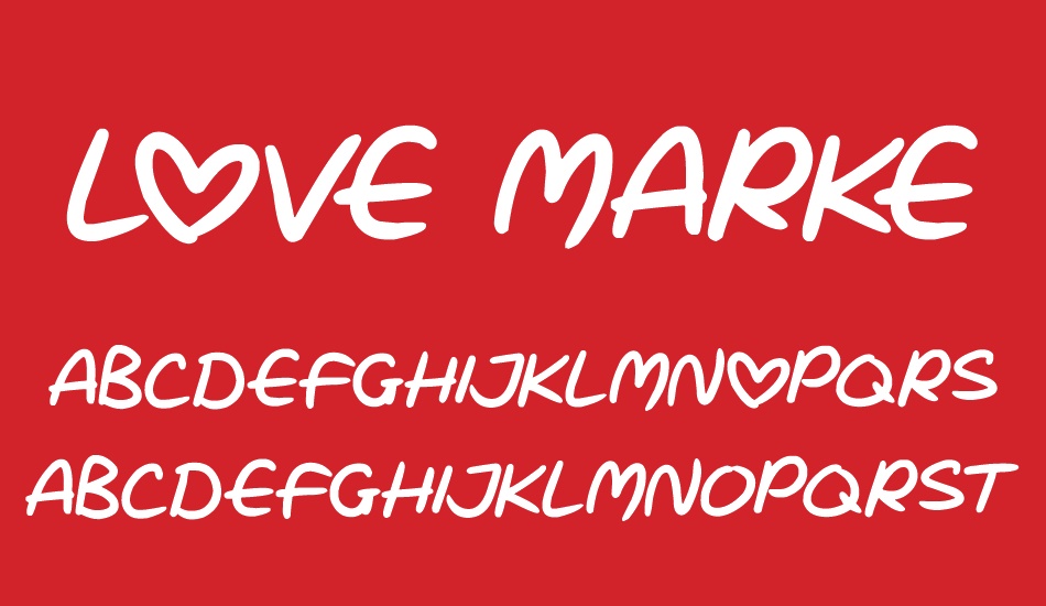 love-marker font
