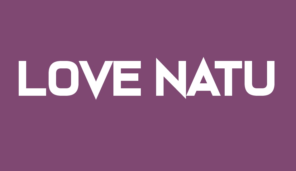 Love Nature font big