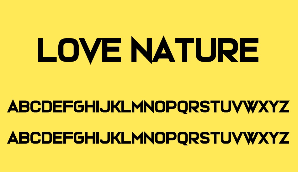 Love Nature font