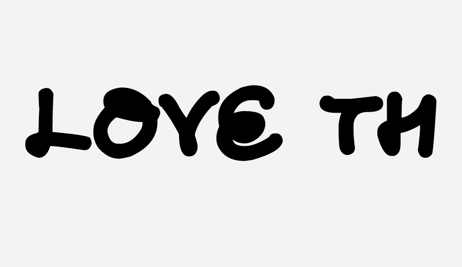 Love The Fonts font big
