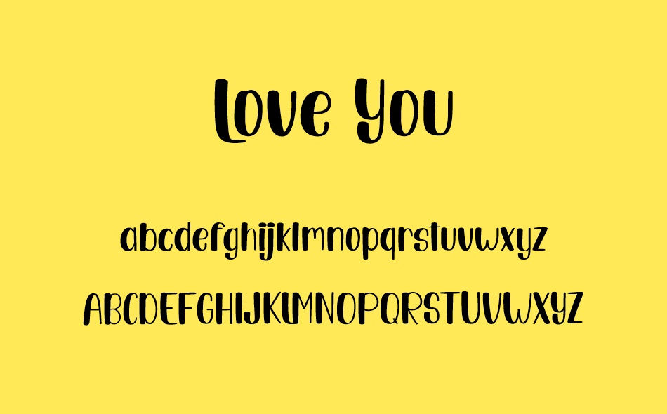 Love You font
