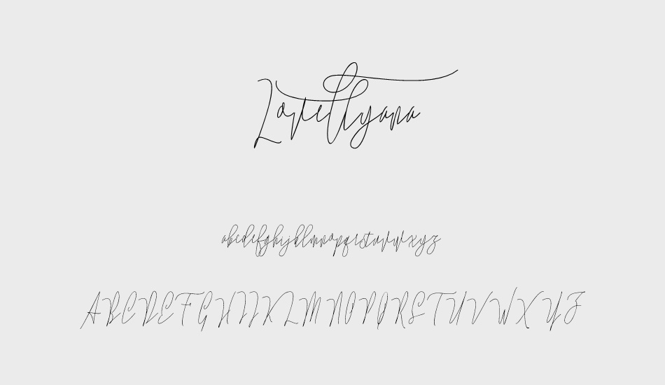 Lovellyana Free font