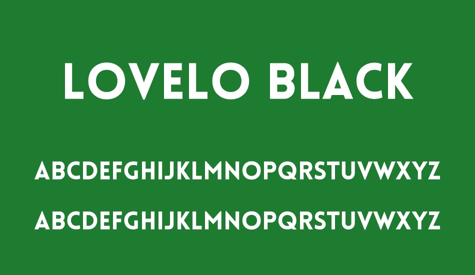 Lovelo Black font