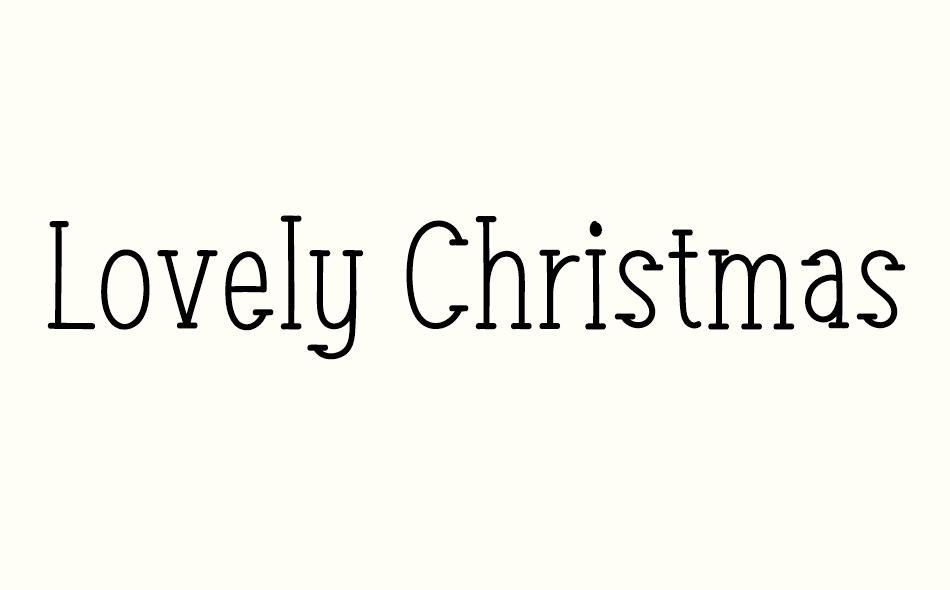 Lovely Christmas font big