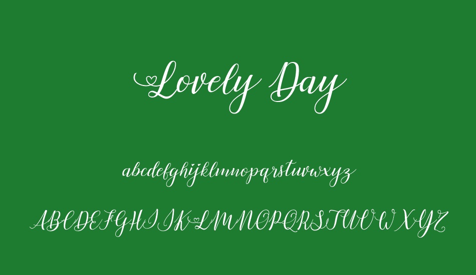 Lovely Day Personal Use font