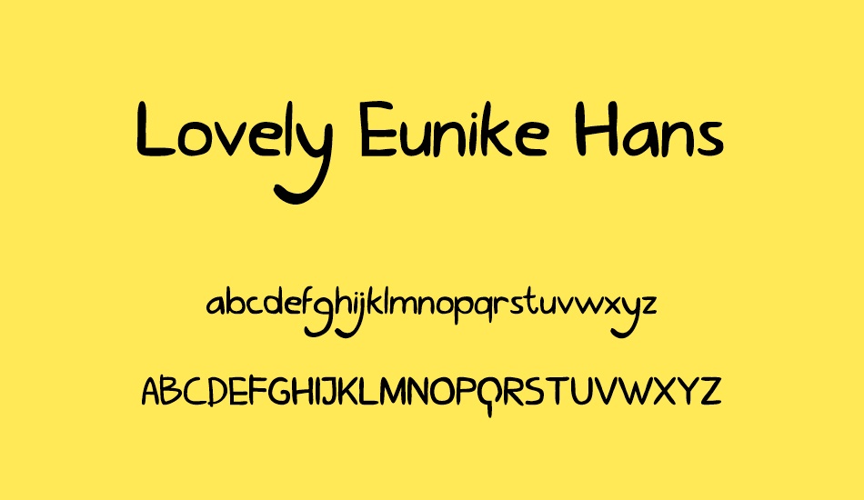 Lovely Eunike Hans font