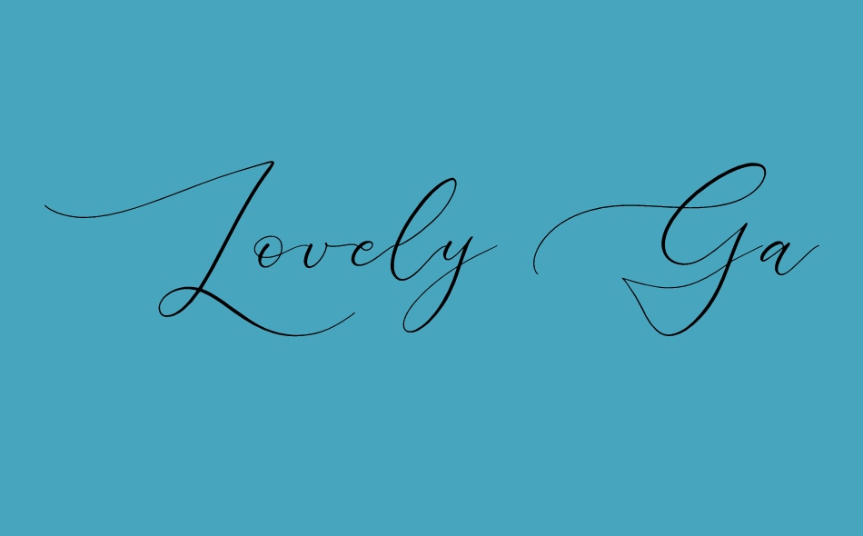 Lovely Garden font big