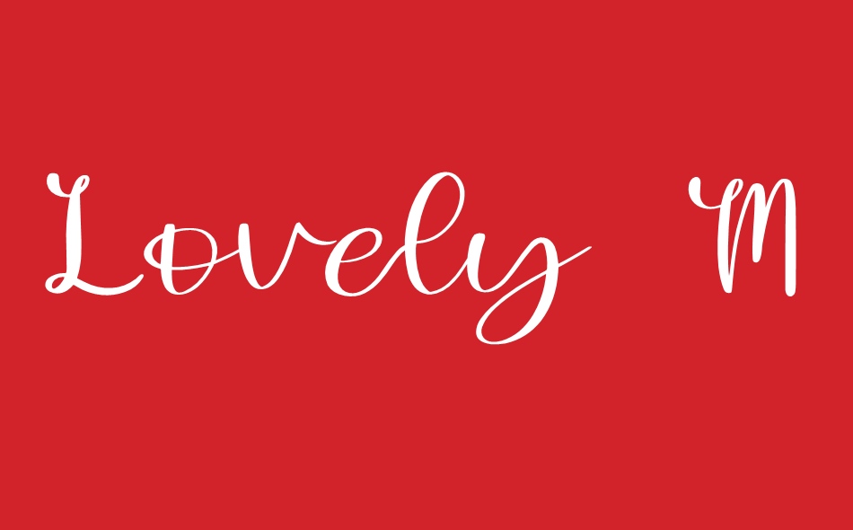 Lovely Melany font big