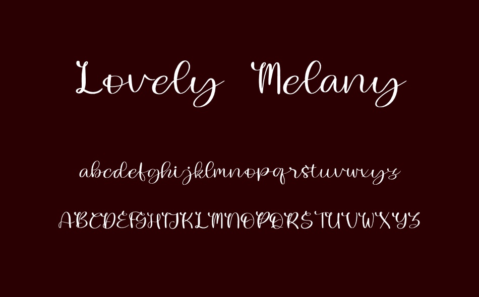 Lovely Melany font