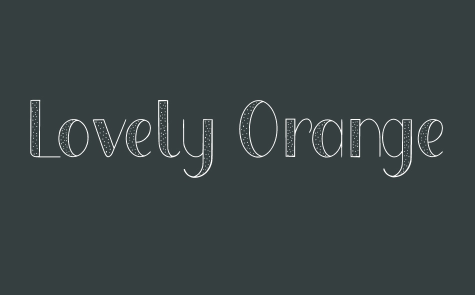 Lovely Orange font big