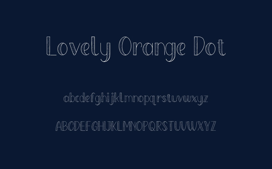 Lovely Orange font