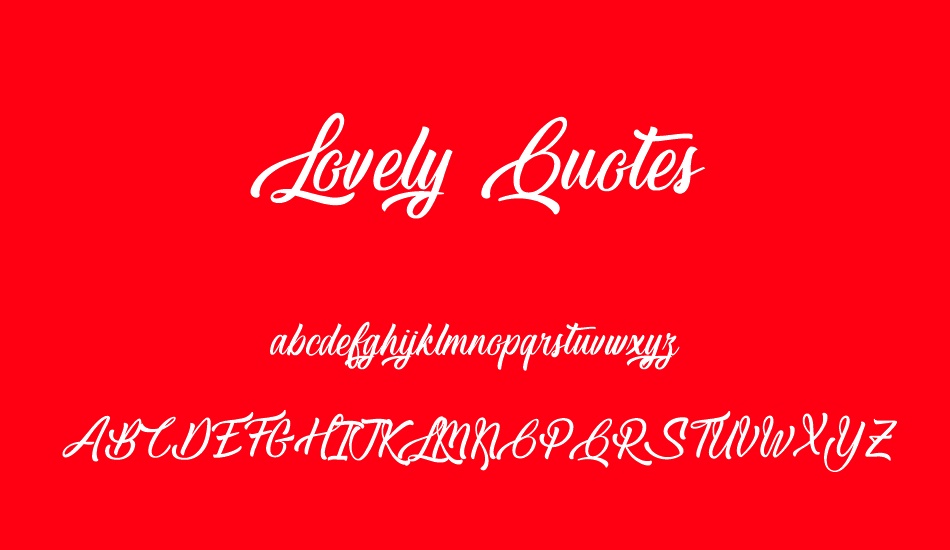 Lovely Quotes font