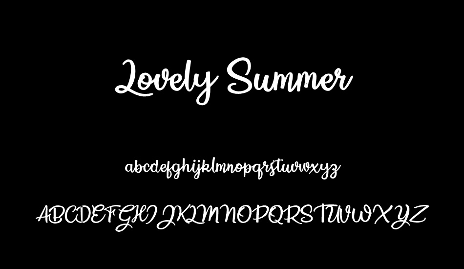 lovely-summer-personal-use font