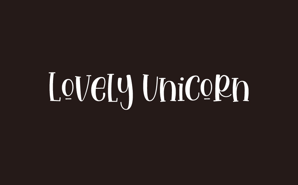 Lovely Unicorn font big