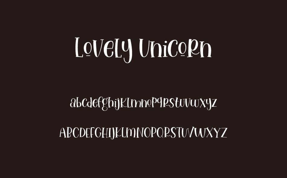 Lovely Unicorn font