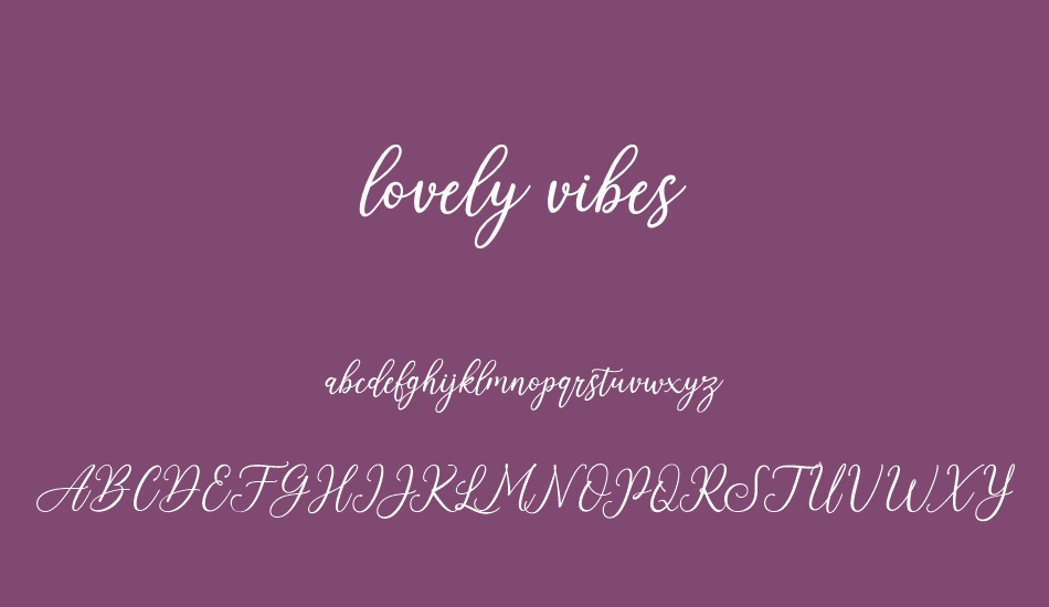 lovely-vibes font