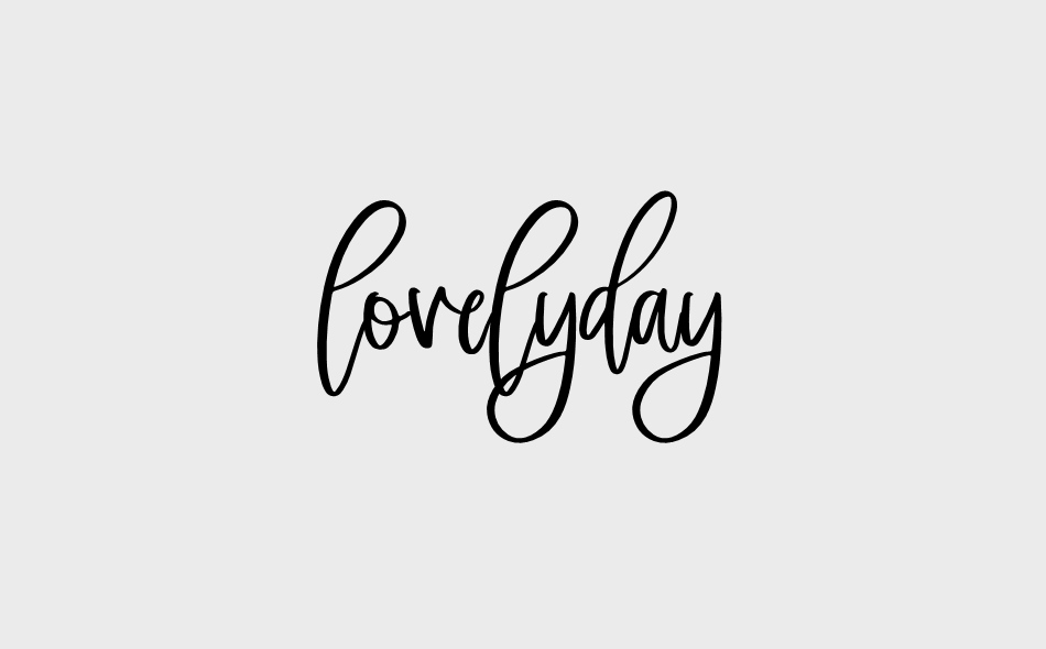 Lovelyday font big