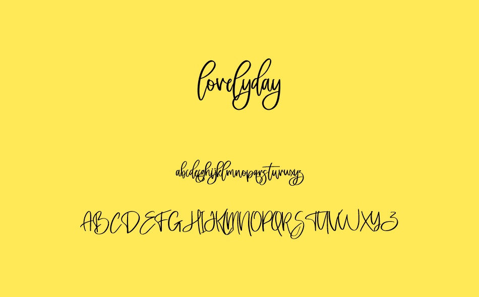 Lovelyday font