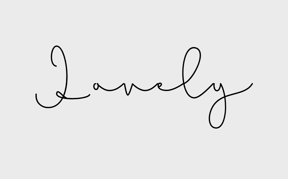 Lovely Monoline font big