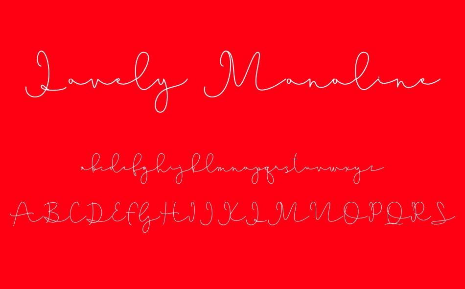 Lovely Monoline font