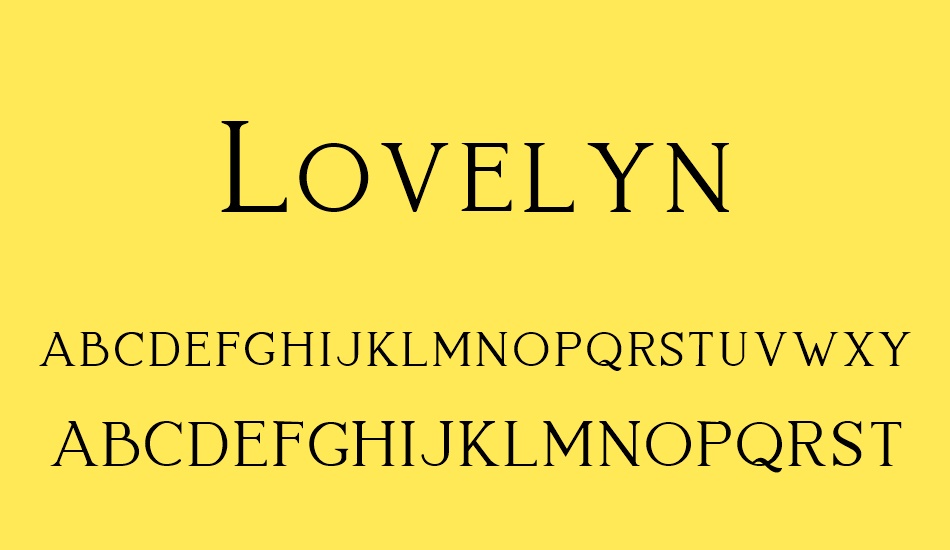 Lovelyn font