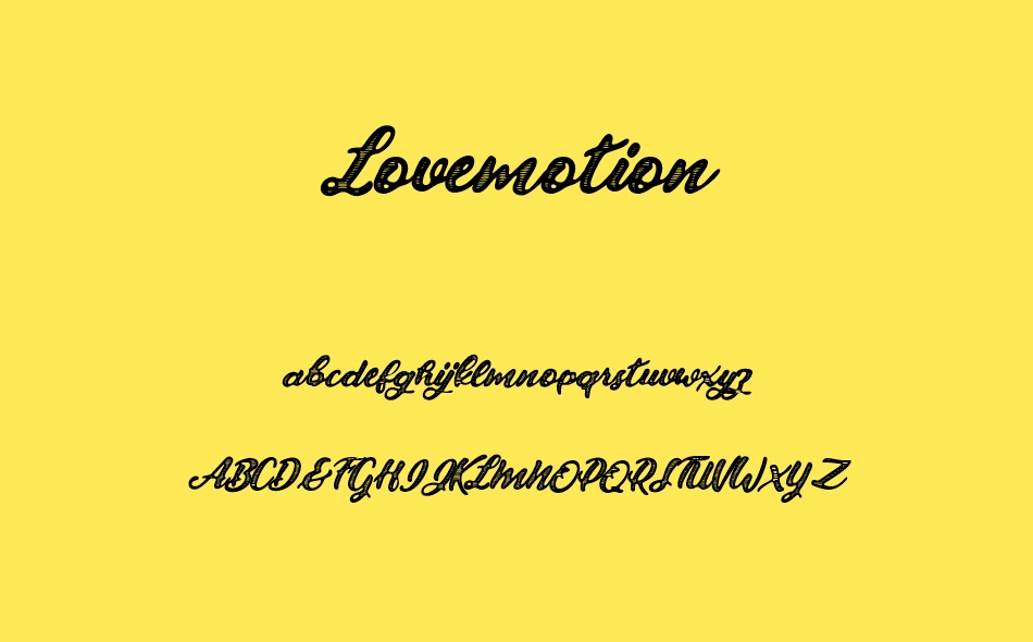 Lovemotion font