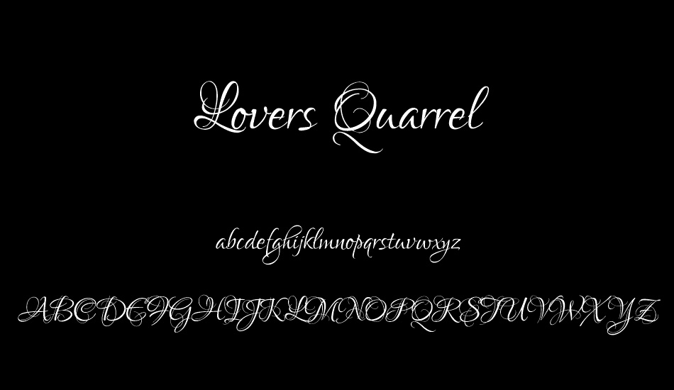Lovers Quarrel font