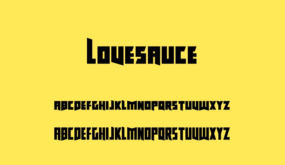 Lovesauce font