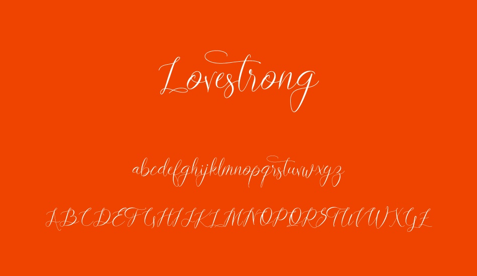 Lovestrong font
