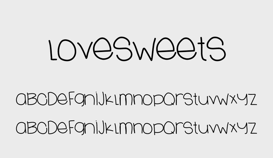 LoveSweets font
