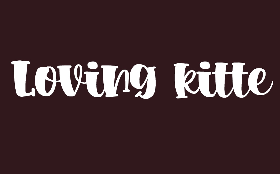 Loving Kitten font big