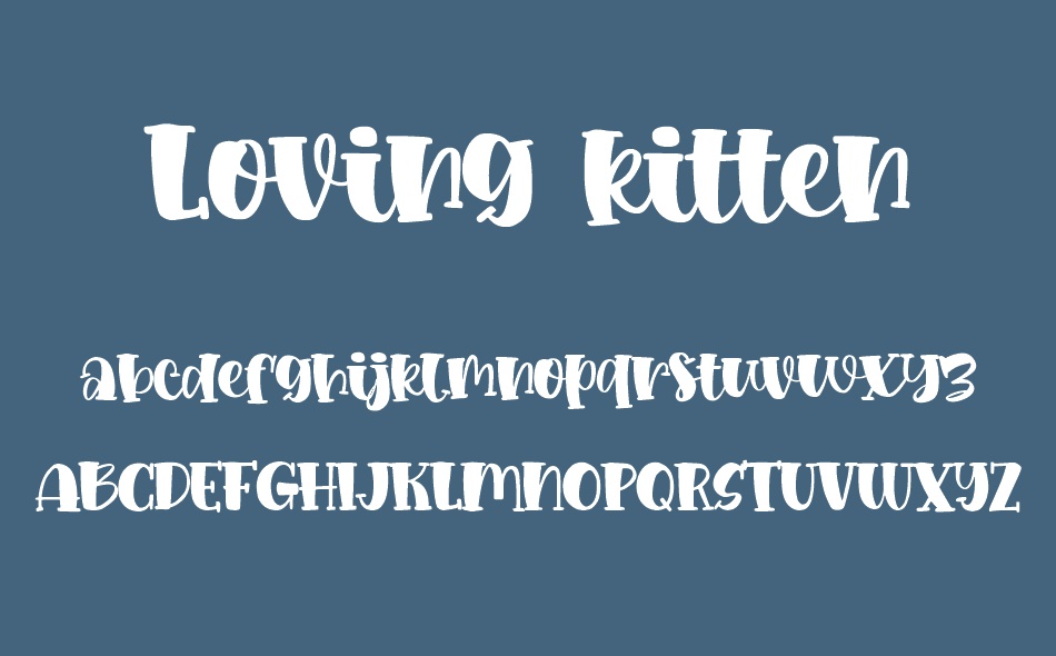 Loving Kitten font