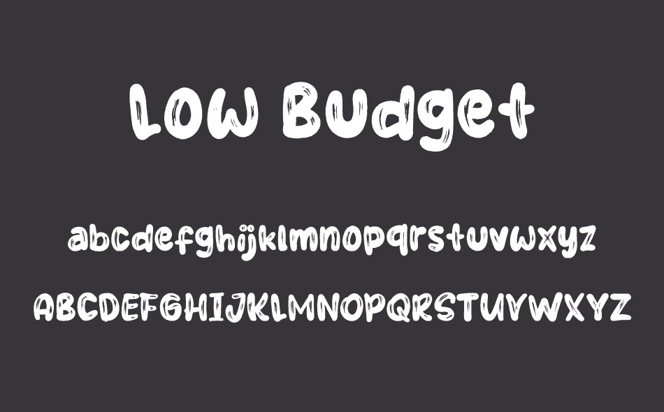 Low Budget font