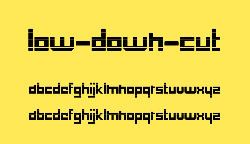 low-down-cut font