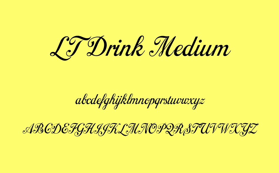 LT Drink font
