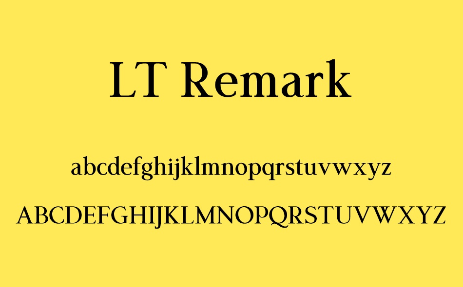 LT Remark font