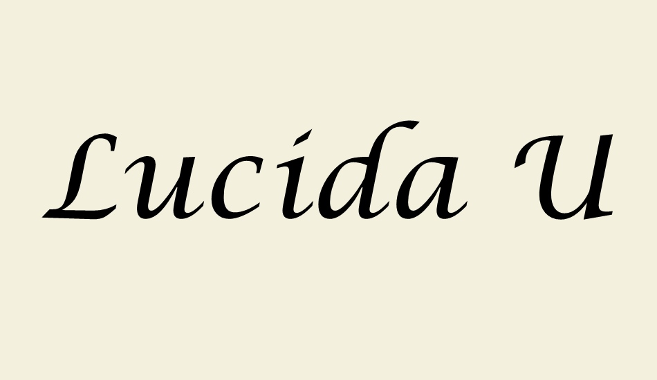 Lucida Unicode Calligraphy font big