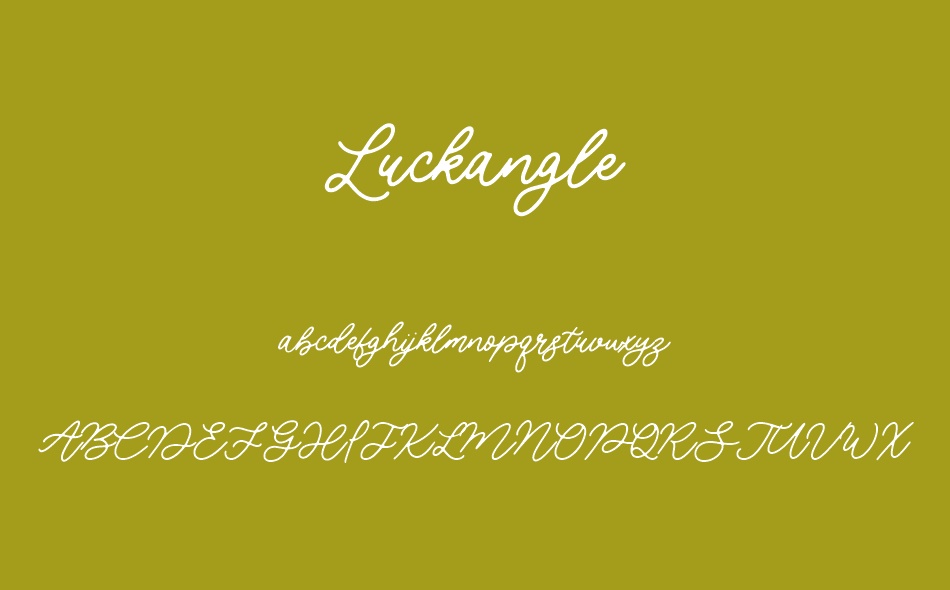 Luckangle font