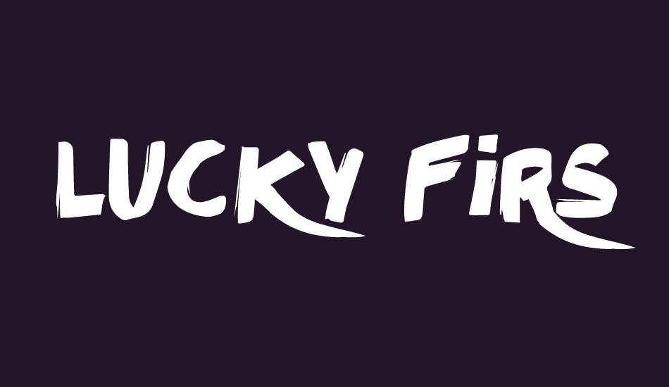 Lucky First font big