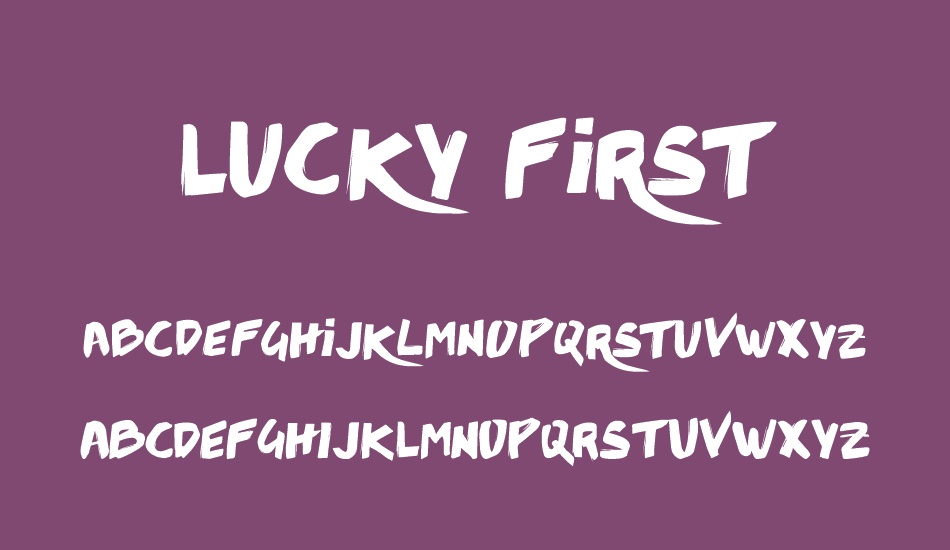 Lucky First font