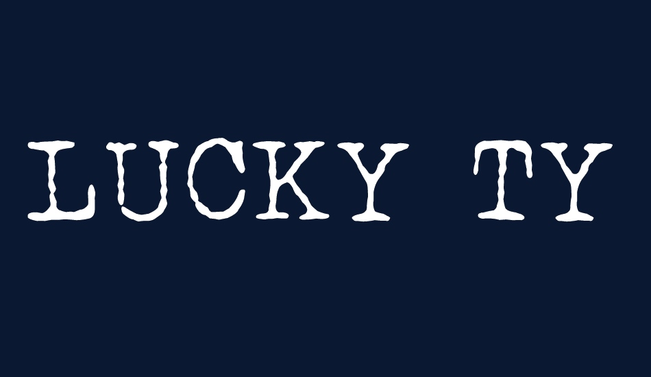 LUCKY TYPEWRITER font big